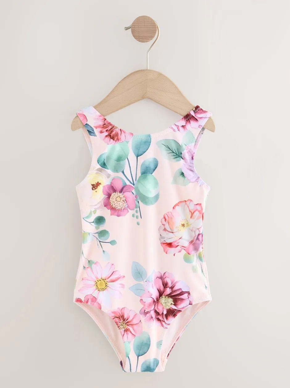 Badkleding|Badkleding*Next - Badpak (3 mnd-7 jr) Roze bloemen