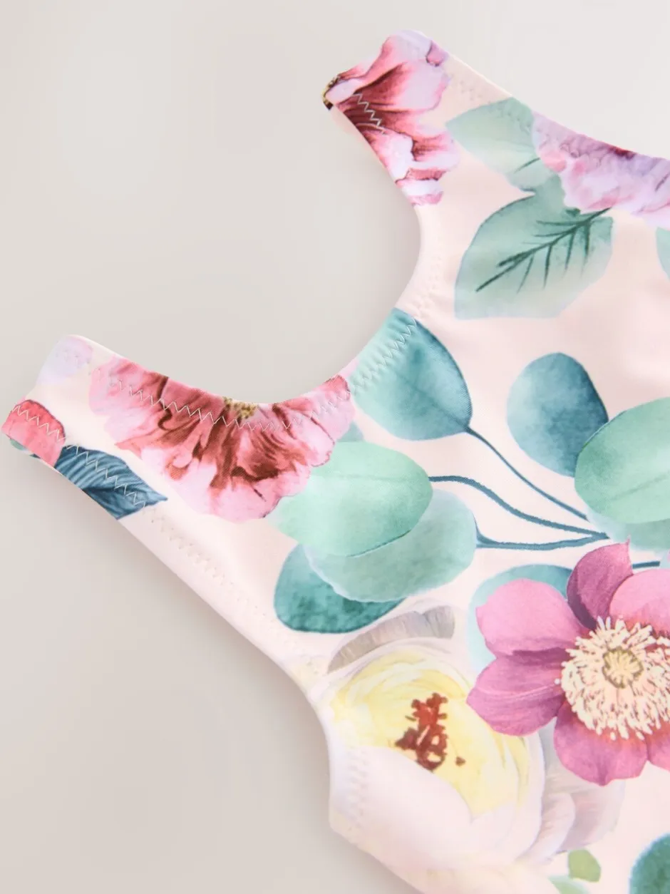 Badkleding|Badkleding*Next - Badpak (3 mnd-7 jr) Roze bloemen