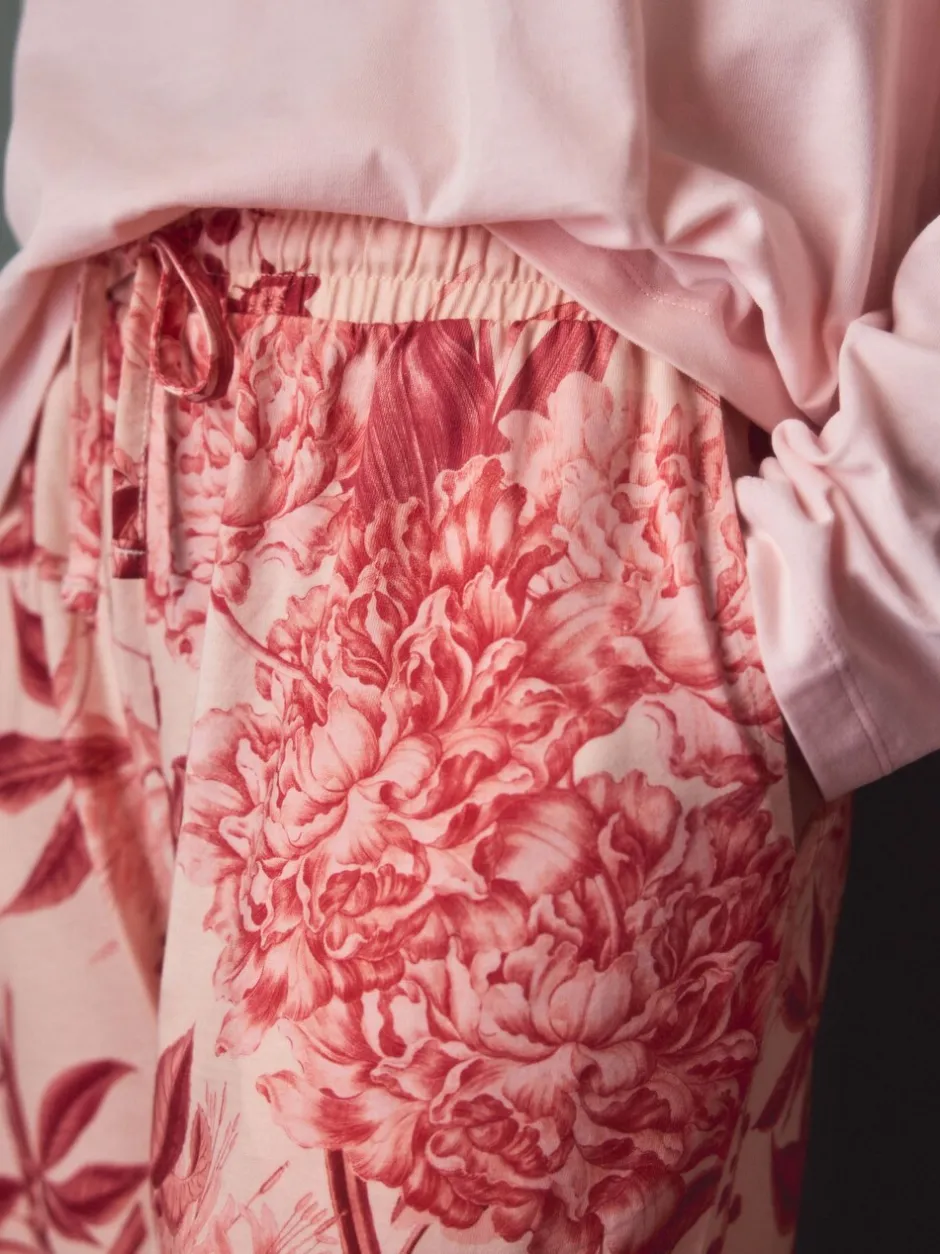 Pyjama's|Loungewear|Next Roze bloemen - Kew Collection pyjama's met lange mouwen