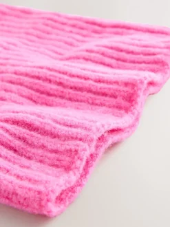 Mutsen, Handschoenen En Sjaals*Next Roze bloemetjes - Chunky ribgebreide colsjaal (1-16jr)