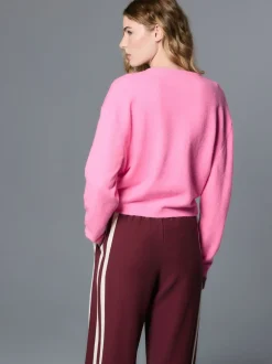 Gebreide Kleding*Next Roze bloemetjes - Gebreid vest met ronde hals