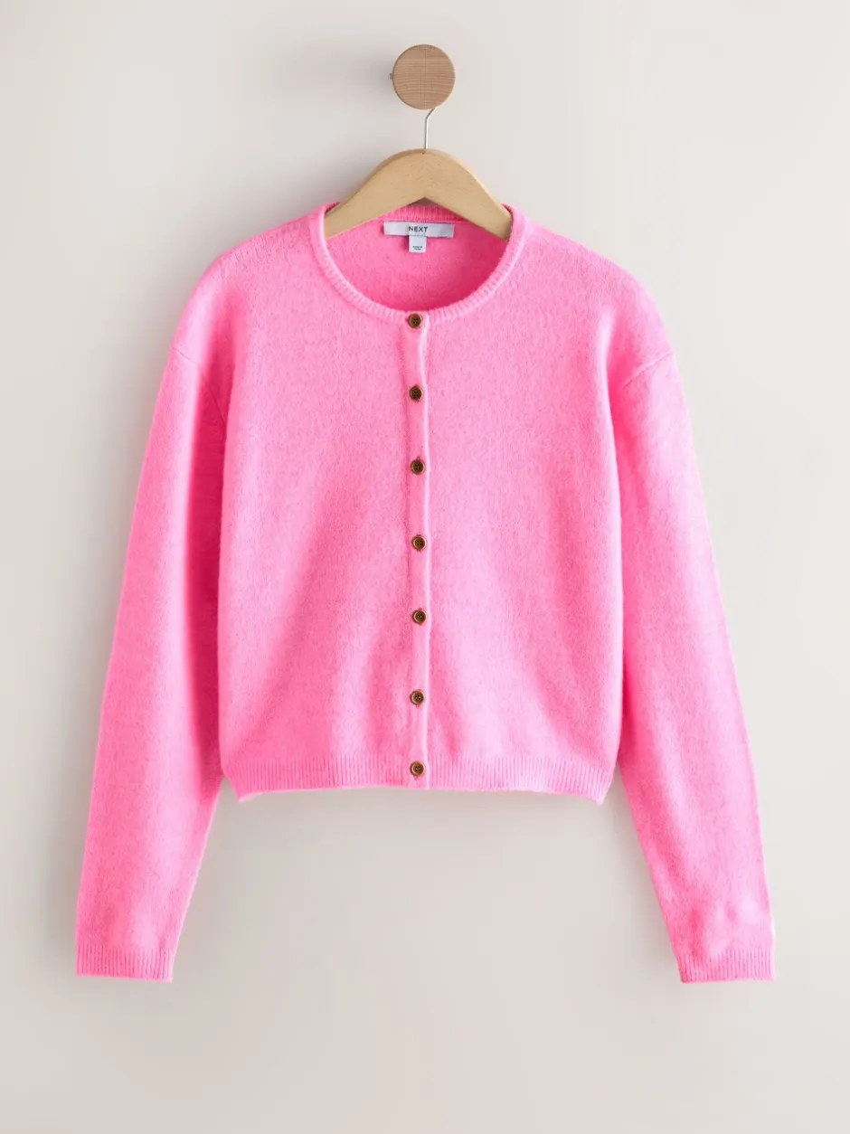 Gebreide Kleding*Next Roze bloemetjes - Gebreid vest met ronde hals