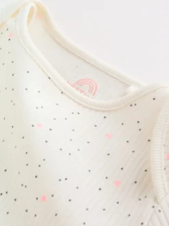 Rompertjes En Hemdjes*Next Roze bloemetjes - Set van 5 babyrompertjes met korte mouwen