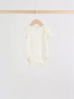 Rompertjes En Hemdjes*Next Roze bloemetjes - Set van 5 babyrompertjes met korte mouwen