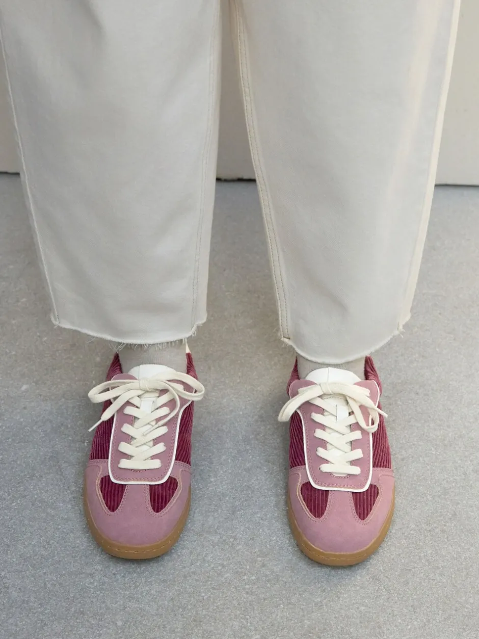 Sneakers*Next Roze corduroy - Forever Comfort® vetersneakers