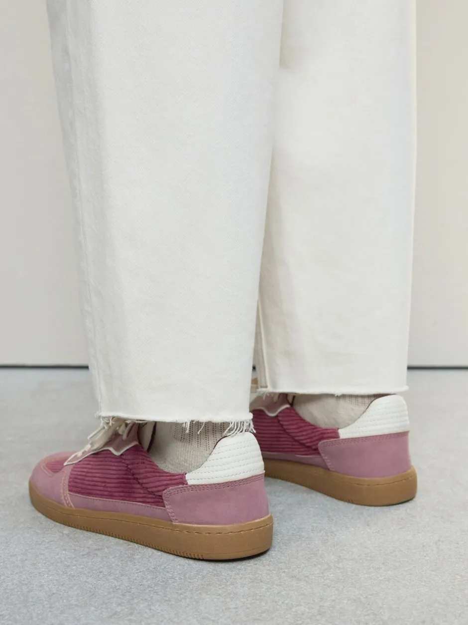 Sneakers*Next Roze corduroy - Forever Comfort® vetersneakers
