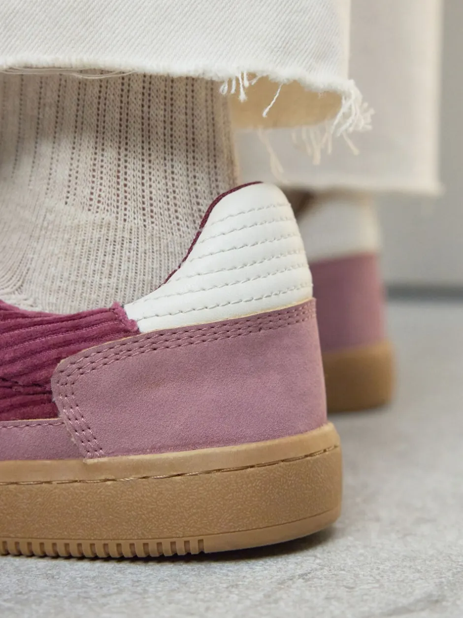 Sneakers*Next Roze corduroy - Forever Comfort® vetersneakers
