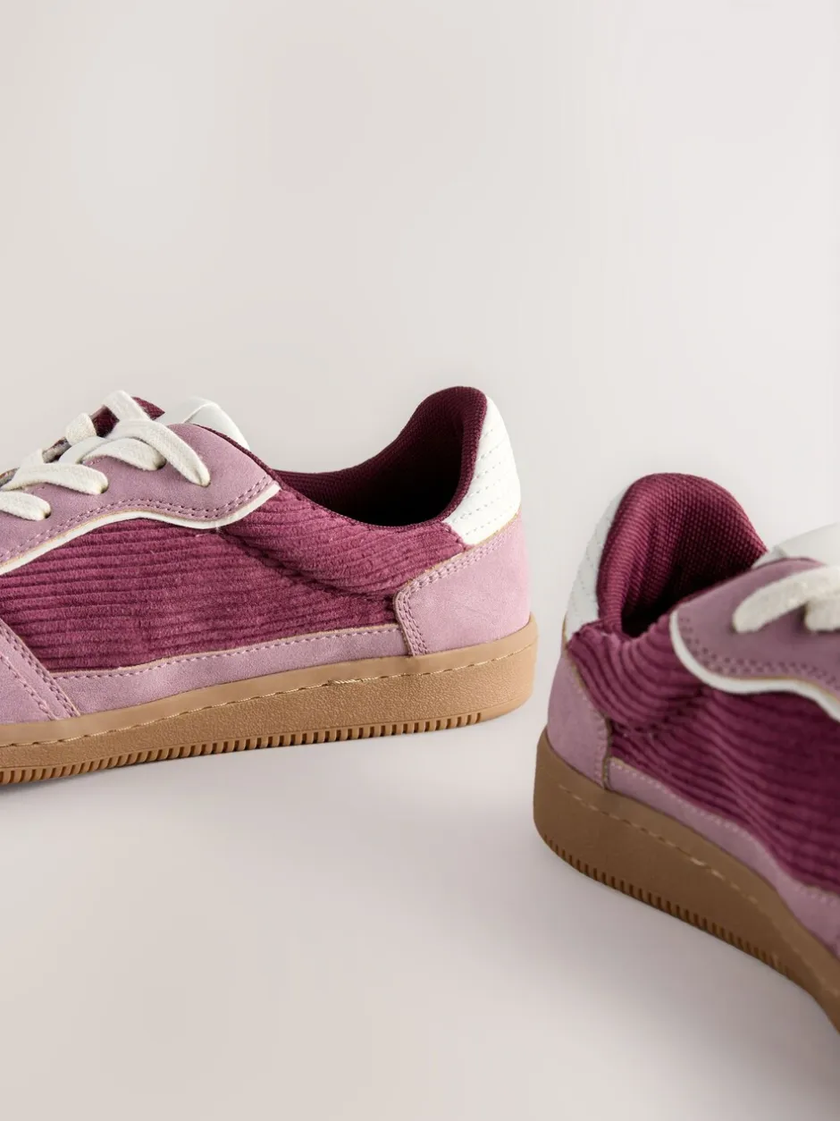 Sneakers*Next Roze corduroy - Forever Comfort® vetersneakers