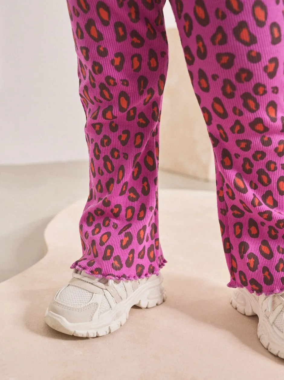 Truien En Breisels|Sets En Outfits*Next - Set van sweatshirt en uitlopende legging (3mnd -7jr) Roze dierenprint met hartjes