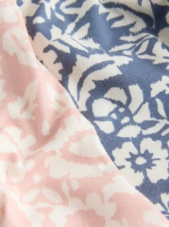 Pyjama's|Alle Nacht- En Loungekleding|Next - Short Sleeve Pyjamas 2 Pack Roze en blauw gebloemd