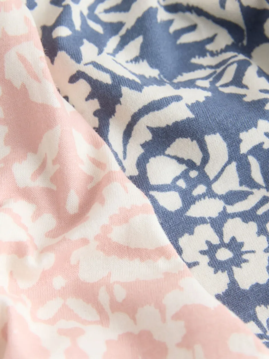 Pyjama's|Alle Nacht- En Loungekleding|Next - Short Sleeve Pyjamas 2 Pack Roze en blauw gebloemd