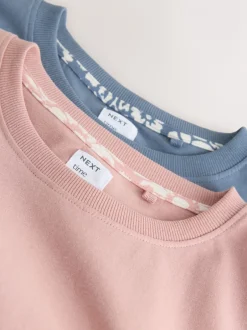 Pyjama's|Alle Nacht- En Loungekleding|Next - Short Sleeve Pyjamas 2 Pack Roze en blauw gebloemd