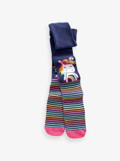 Sokken En Panty's|Sokken En Panty's|Next Roze en marineblauw - 3 Eenhoornmaillots met hoog katoengehalte