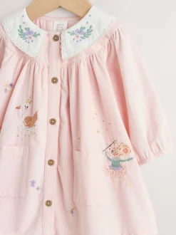 Jurken|Next Roze feeënmuis - Baby geweven jurk met kraag en maillot (0mnd-2jr)