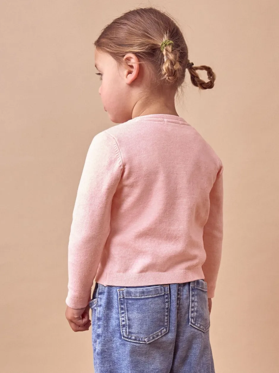 Gebreide Kleding|Next Roze gemêleerd - Vest (3 mnd-10 jr)