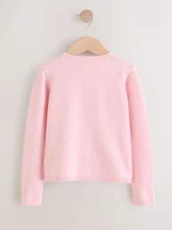 Gebreide Kleding|Next Roze gemêleerd - Vest (3 mnd-10 jr)