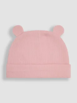 Mutsjes En Antikrabwantjes|Mutsen, Handschoenen En Sjaals*Jojo Maman Bébé - - 2 Babymutsen Roze geribbeld
