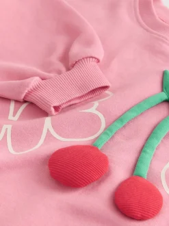 Sets En Combisets|Truien En Breisels*Next - Set met top met lange mouwen en broek met wijde pijpen (3mnd-7jr) Roze gewatteerde kers