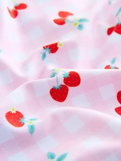 Badkleding|Badkleding|Next Roze kersen geruit - Zonbeschermend badpak (3 mnd-10 jr)