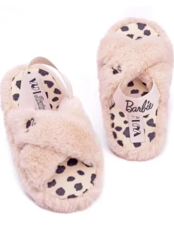 Pantoffels*Vanilla Underground - Fluffy Slippers Roze met Barbie