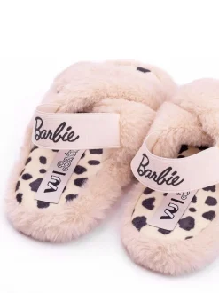 Pantoffels*Vanilla Underground - Fluffy Slippers Roze met Barbie