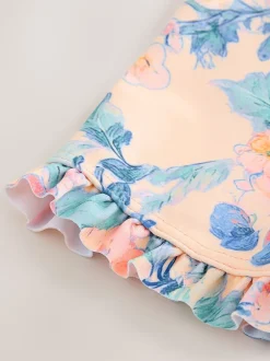 Badkleding|Badkleding|Next Roze met bloemenprint - Zonbeschermend badpak (3 mnd-10 jr)