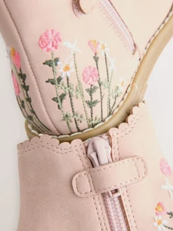 Boots|Next - Chelsea enkellaars Roze met borduursel