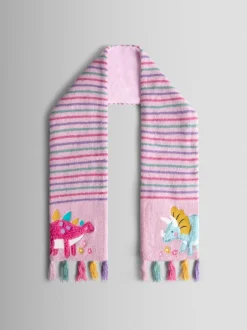 Mutsjes En Antikrabwantjes|Mutsen, Handschoenen En Sjaals*Jojo Maman Bébé - Scarf Roze met dinoprint