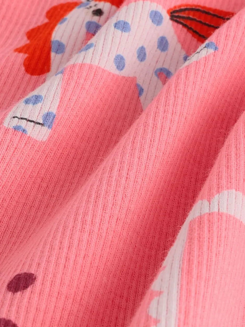 Tops*Next Roze met eenhoornprint - Geribbeld T-shirt met lange mouwen (3mnd-7jr)