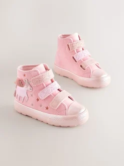 Gelegenheidskleding|Sneakers|Next Roze met eenhoornprint - Hoge Touch Fastening sportschoenen