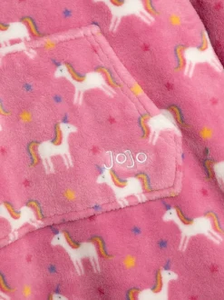 Kamerjassen|Jojo Maman Bébé - Cosy Hooded Blanket Roze met eenhoornprint