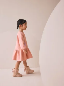 Gelegenheidskleding|Jurken*Next Roze met elfjes - Sweaterjurk met verlaagde taille (3mnd-7jr)