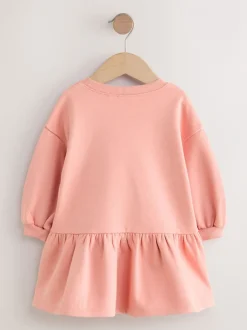 Gelegenheidskleding|Jurken*Next Roze met elfjes - Sweaterjurk met verlaagde taille (3mnd-7jr)