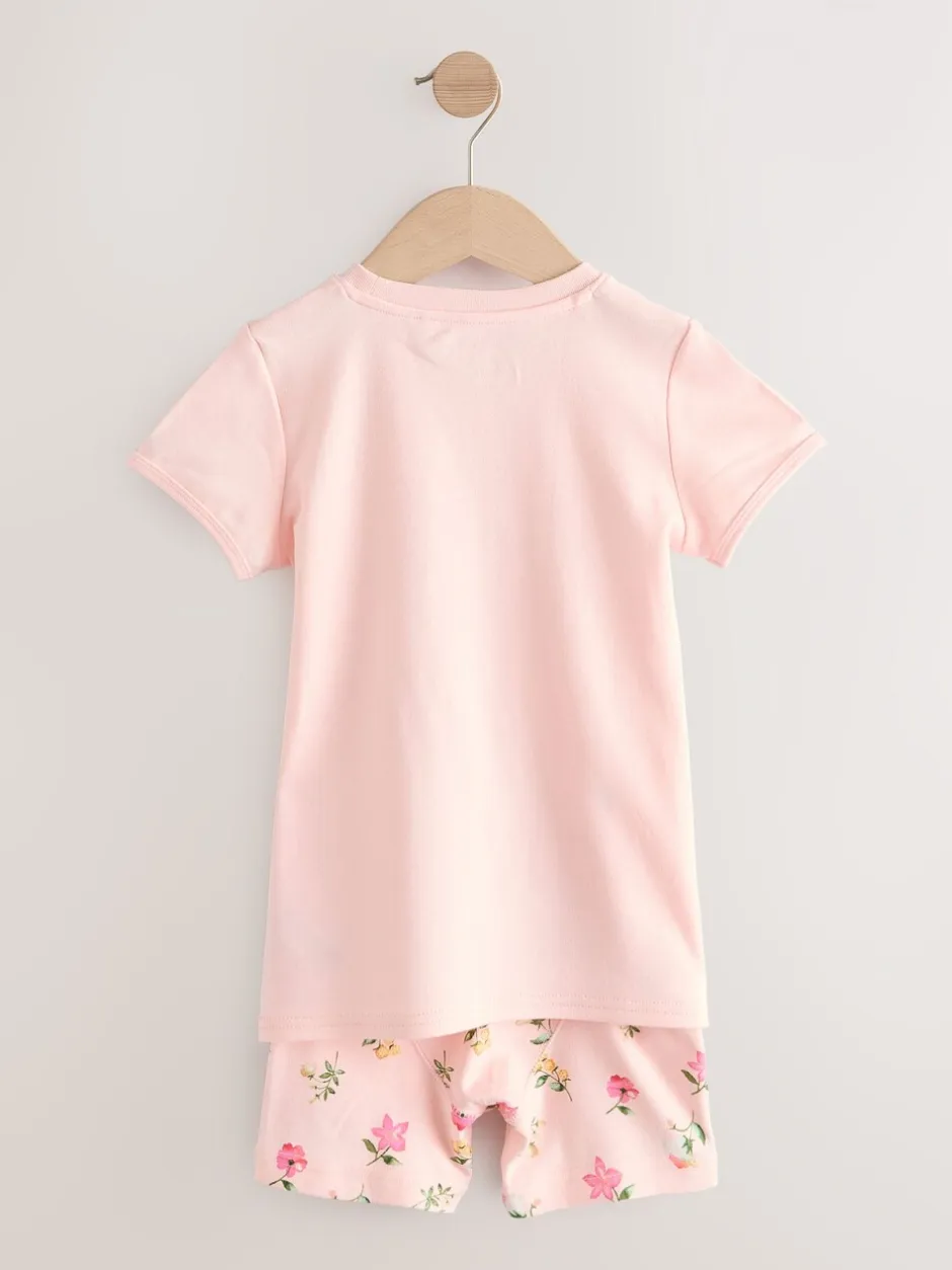 Nachtkleding En Pyjama's|Pyjama's|Next - Verpakking van 3 korte pyjama's (9mnd -10jr) Roze met elfjes