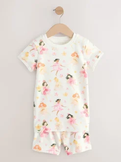 Nachtkleding En Pyjama's|Pyjama's|Next - Verpakking van 3 korte pyjama's (9mnd -10jr) Roze met elfjes