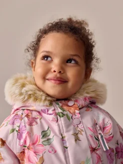 Jassen, Jacks En Kinderwagenpakjes|Jassen En Jacks*Next - Waterdicht sneeuwpak met print (3mnd-7jr) Roze met elfjes