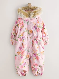 Jassen, Jacks En Kinderwagenpakjes|Jassen En Jacks*Next - Waterdicht sneeuwpak met print (3mnd-7jr) Roze met elfjes