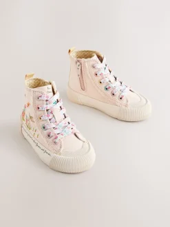 Sneakers|Next - Hoge sneakers Roze met figuurtjes