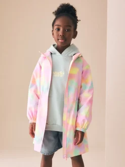 Jassen En Jacks*Next Roze met gemarmerde print - Waterproof Printed Cagoule (3-16yrs)