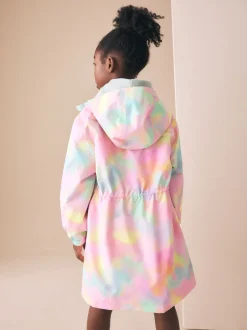 Jassen En Jacks*Next Roze met gemarmerde print - Waterproof Printed Cagoule (3-16yrs)