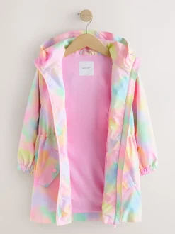 Jassen En Jacks*Next Roze met gemarmerde print - Waterproof Printed Cagoule (3-16yrs)