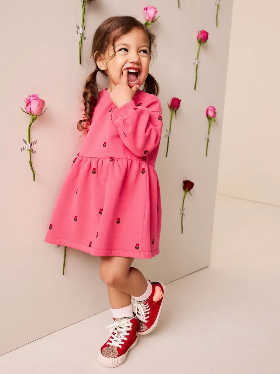 Truien En Breisels|Jurken|Next Roze met hartjes - Sweaterjurk (3 mnd-7 jr)