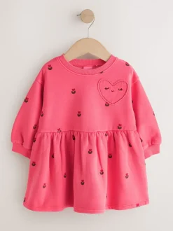 Truien En Breisels|Jurken|Next Roze met hartjes - Sweaterjurk (3 mnd-7 jr)