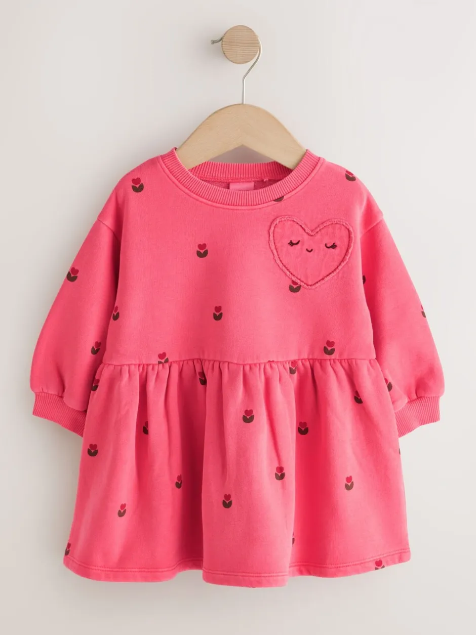 Truien En Breisels|Jurken|Next Roze met hartjes - Sweaterjurk (3 mnd-7 jr)