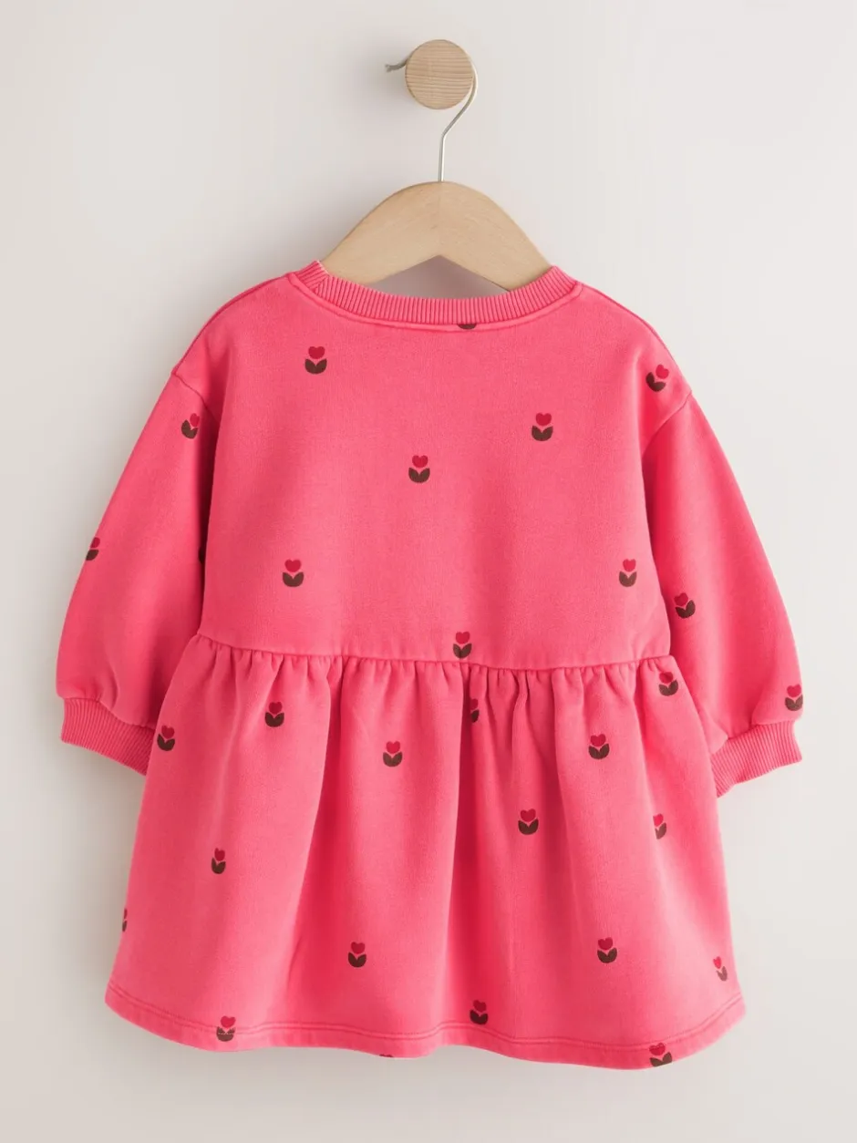 Truien En Breisels|Jurken|Next Roze met hartjes - Sweaterjurk (3 mnd-7 jr)