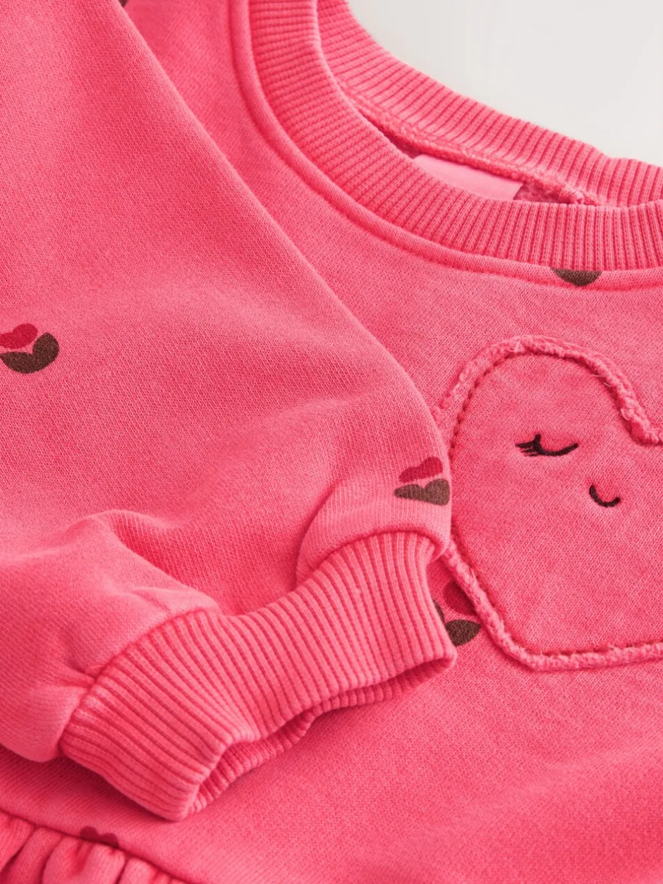 Truien En Breisels|Jurken|Next Roze met hartjes - Sweaterjurk (3 mnd-7 jr)