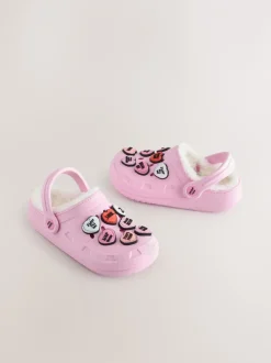 Pantoffels*Next - Pantoffelklompen Roze met hartjesprint