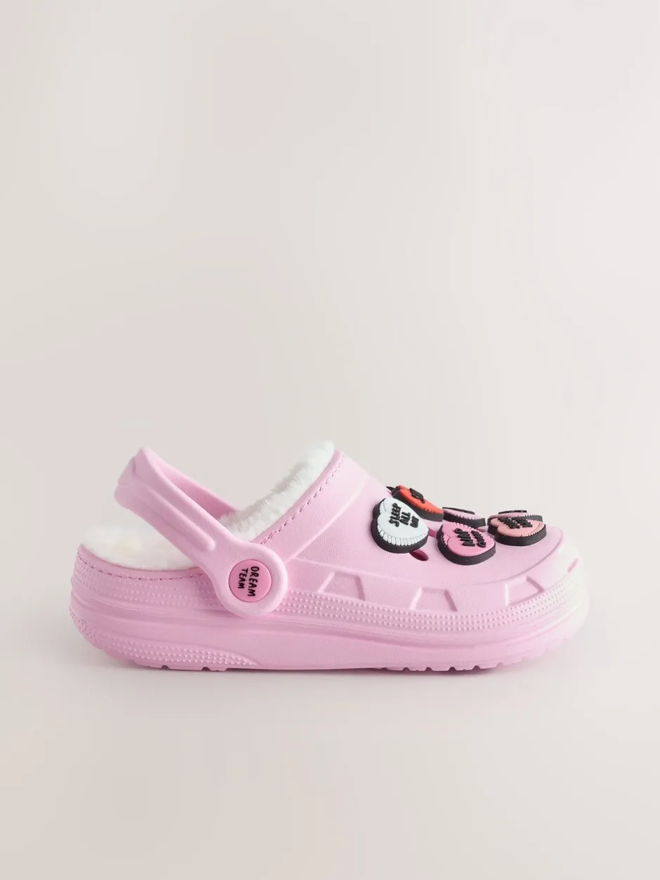 Pantoffels*Next - Pantoffelklompen Roze met hartjesprint