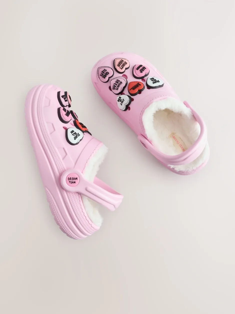 Pantoffels*Next - Pantoffelklompen Roze met hartjesprint