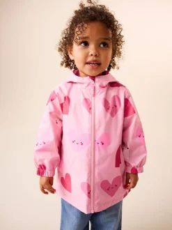 Jassen En Jacks*Next Roze met hartjesprint - Regenbestendig jack met print (3mnd-7jr)